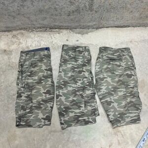 George Mens Camo Cargo Shorts Size 38 Multi Pockets Casual Outdoor 3 pack lot